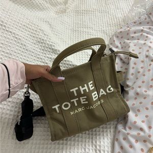 small marc jacobs tote bag olive green